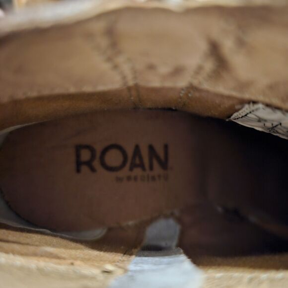 ROAN By Bed Stu 6 Liz Distressed Leather & Suede Double Zip Handmade Ankle Boots - Picture 3 of 9